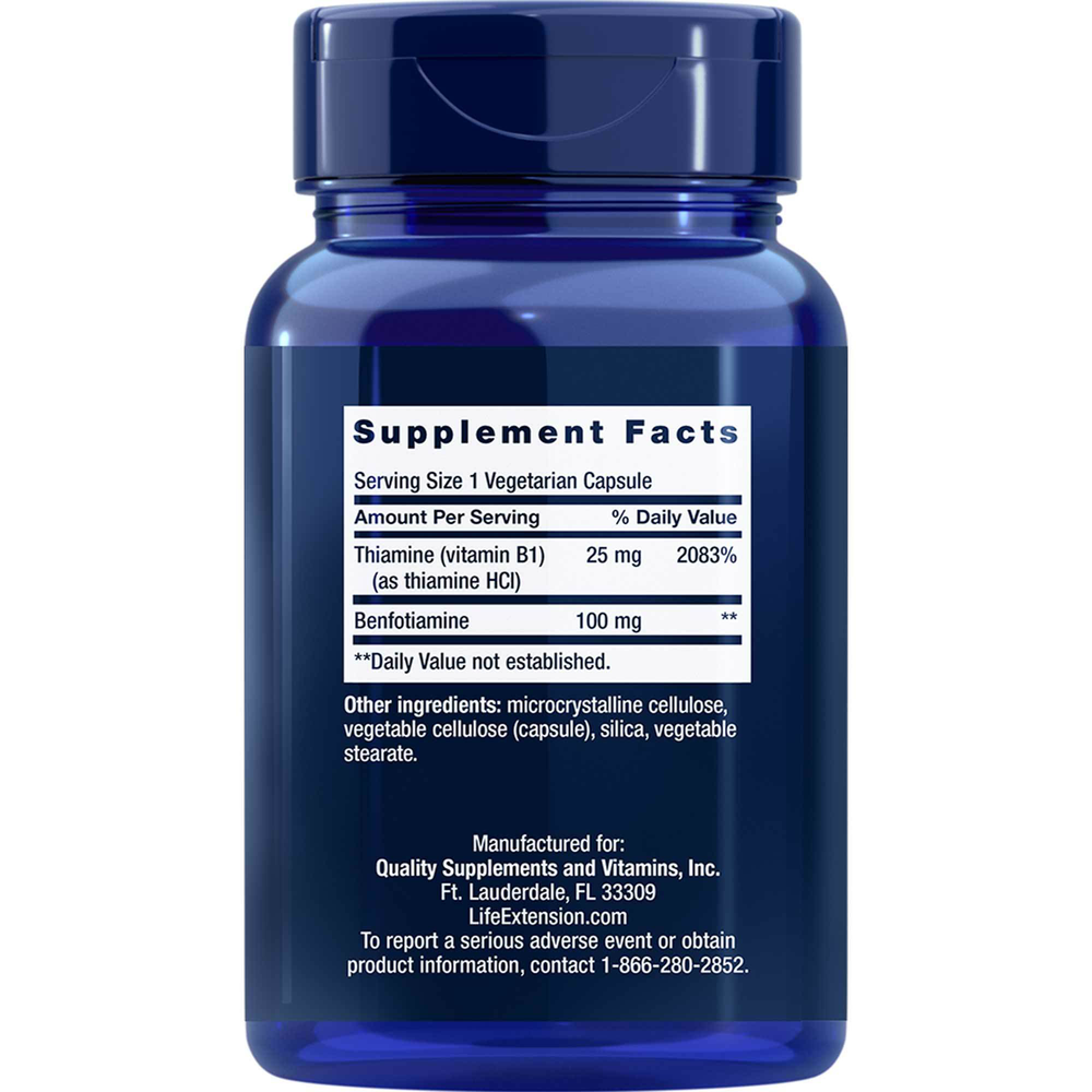 Benfotiamine w/Thiamine by Life Extenstion