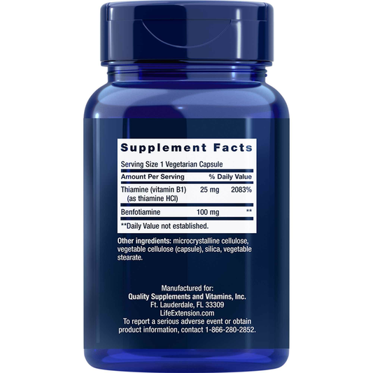 Benfotiamine w/Thiamine by Life Extenstion