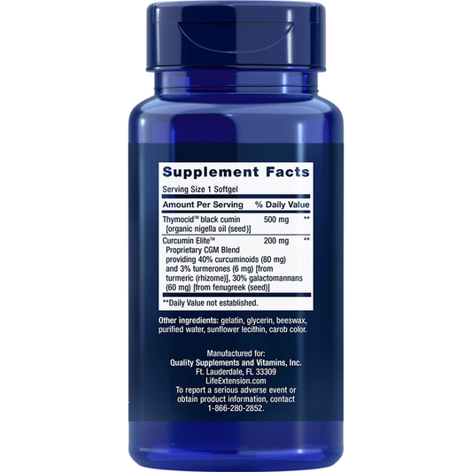 Black Cumin Seed Oil and Curcumin Elite™ Turmeric Extract by Life Extension