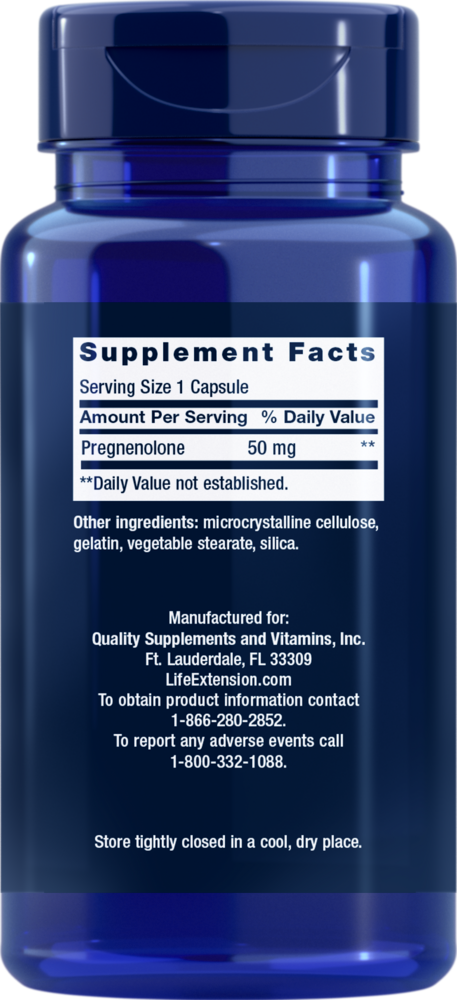 Pregnenolone 50mg by Life Extension