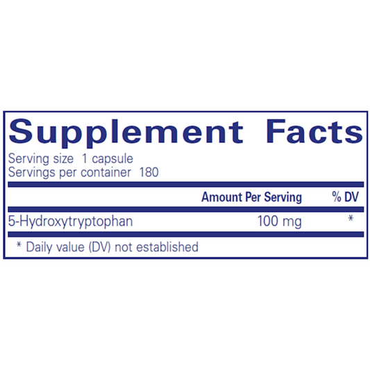 5 HTP 100 Mg Pure Encapsulations Ingredients