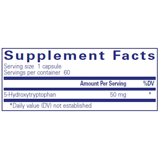 5 HTP 50 Mg Pure Encapsulations Ingredients