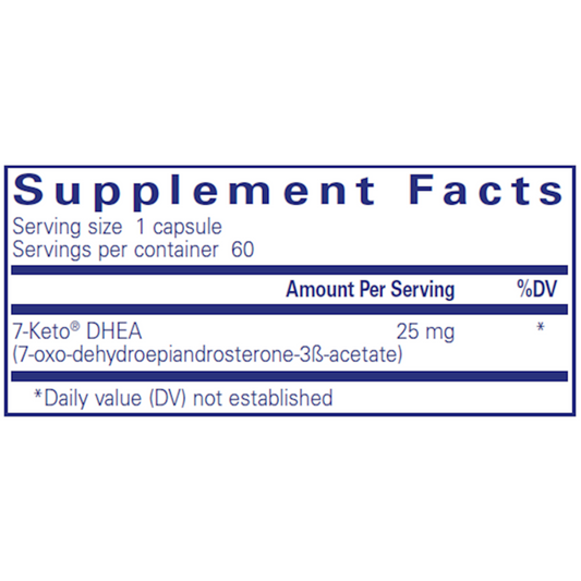 7 Keto DHEA 25 Mg Pure Encapsulations Ingredients