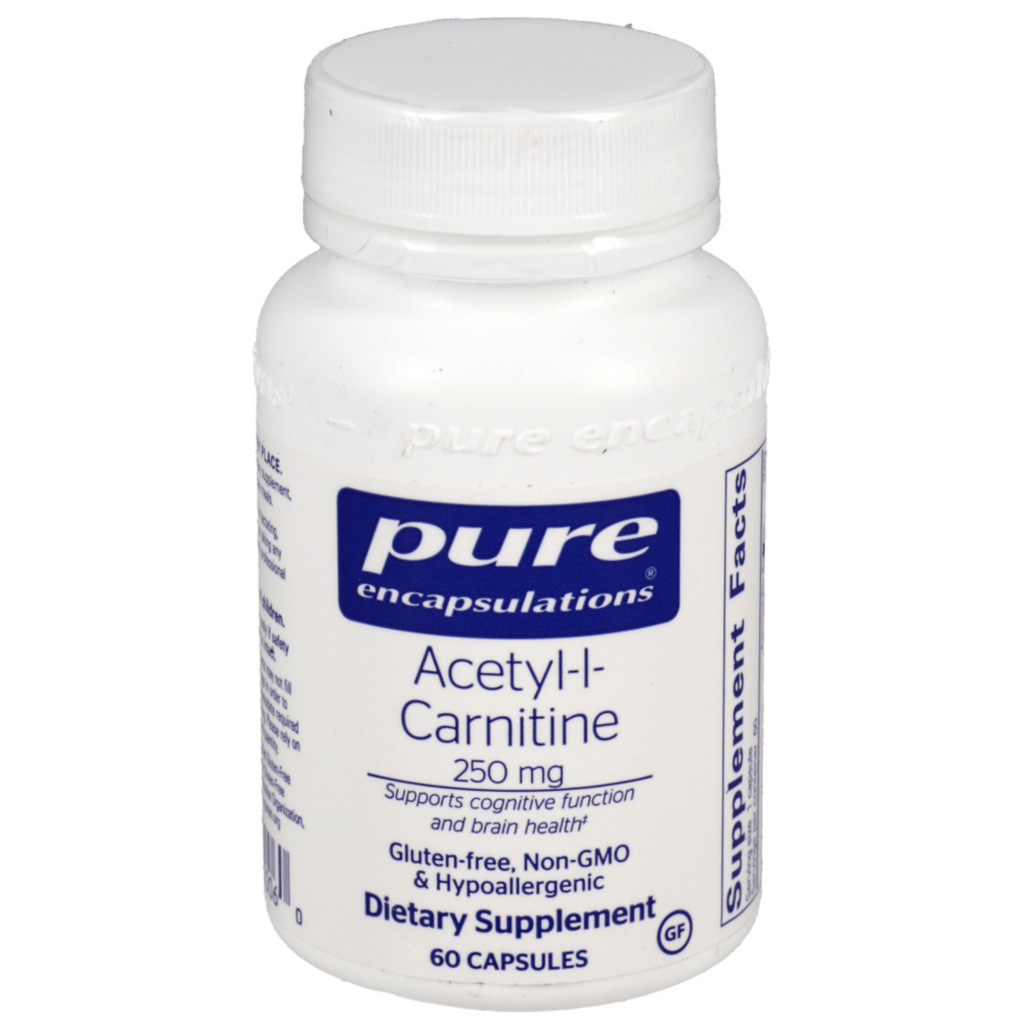 Acetyl I Carnitine 250 Mg Pure Encapsulations Bottle