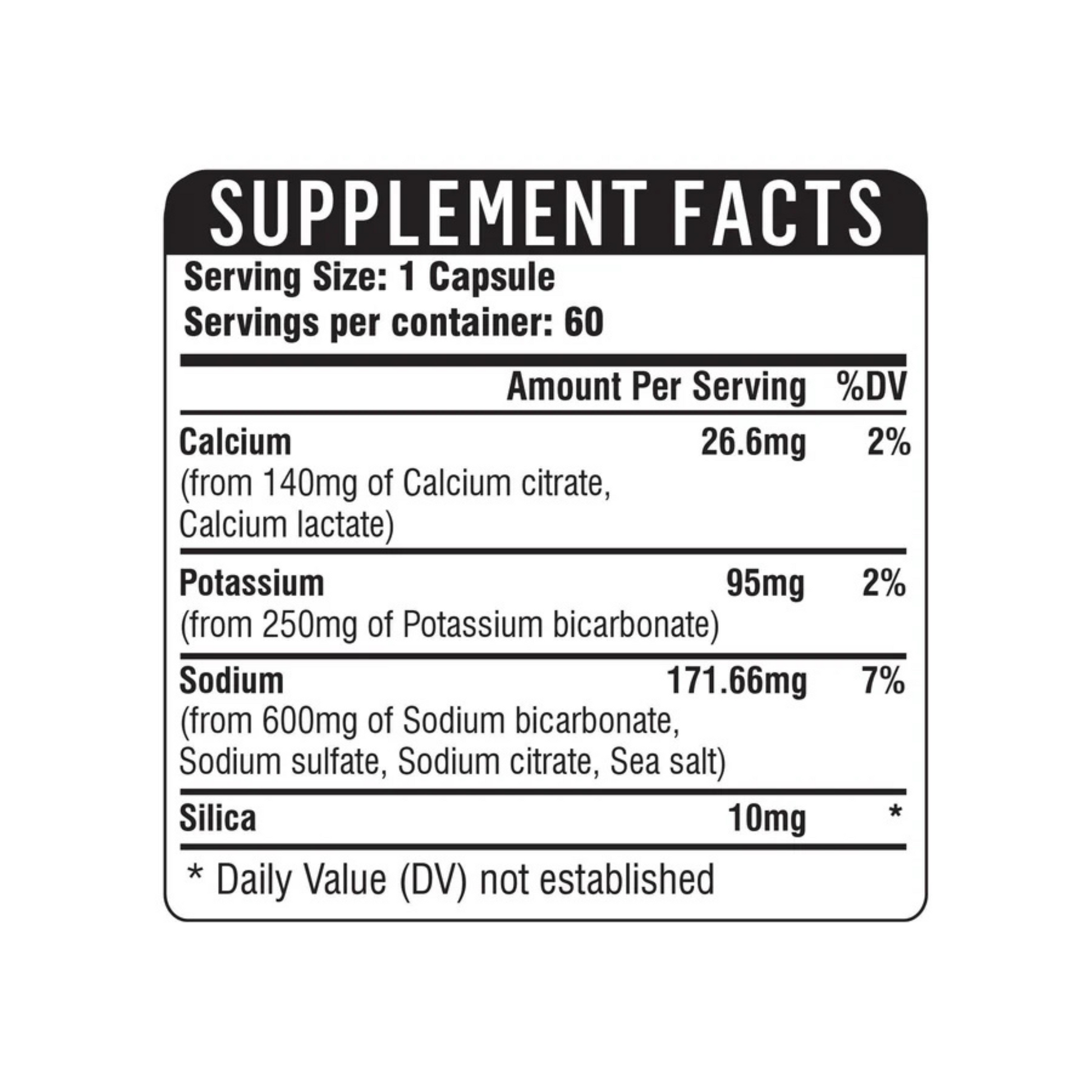 Alkaline Complex Healthgevity Ingredients