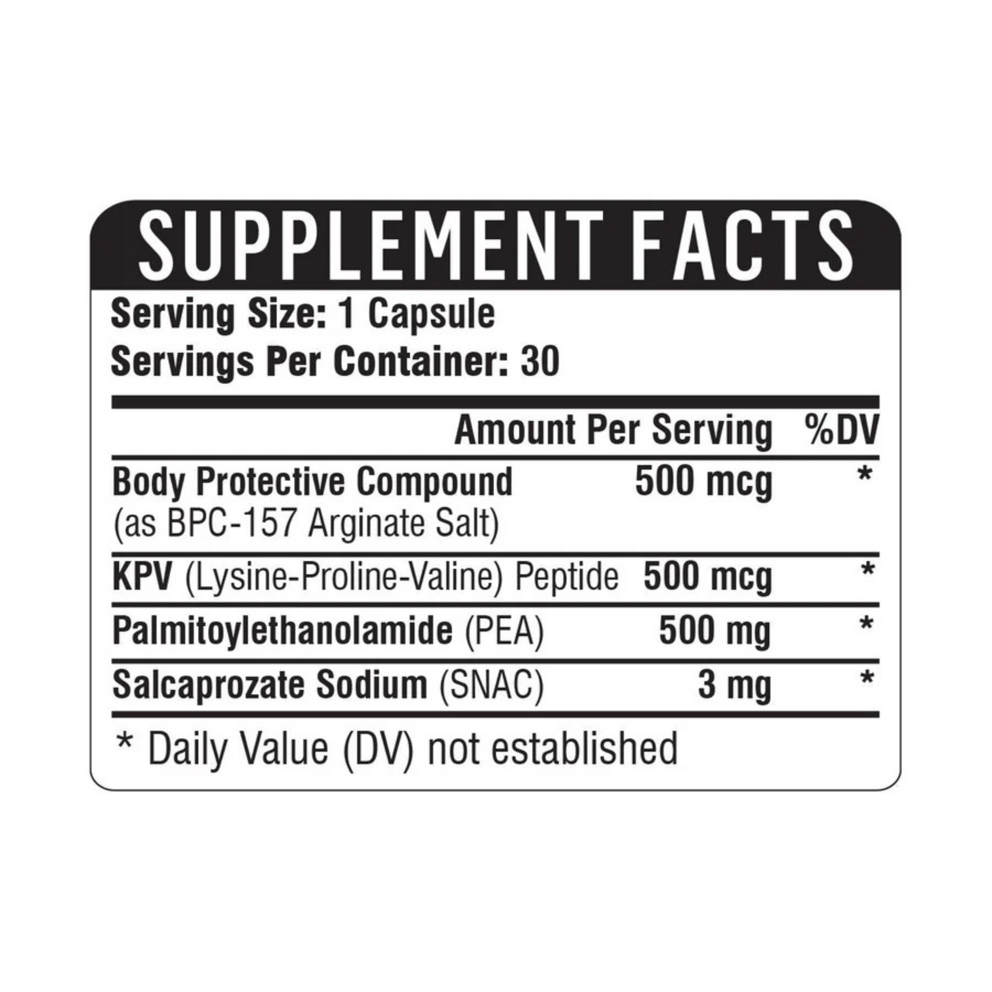 BPC157-KPV-PEA 500 Healthgevity Ingredients