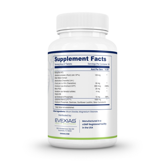 Berberine LPT Evexias Health Solutions Ingredients