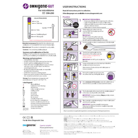 Biome FX Stool Kit Instructions