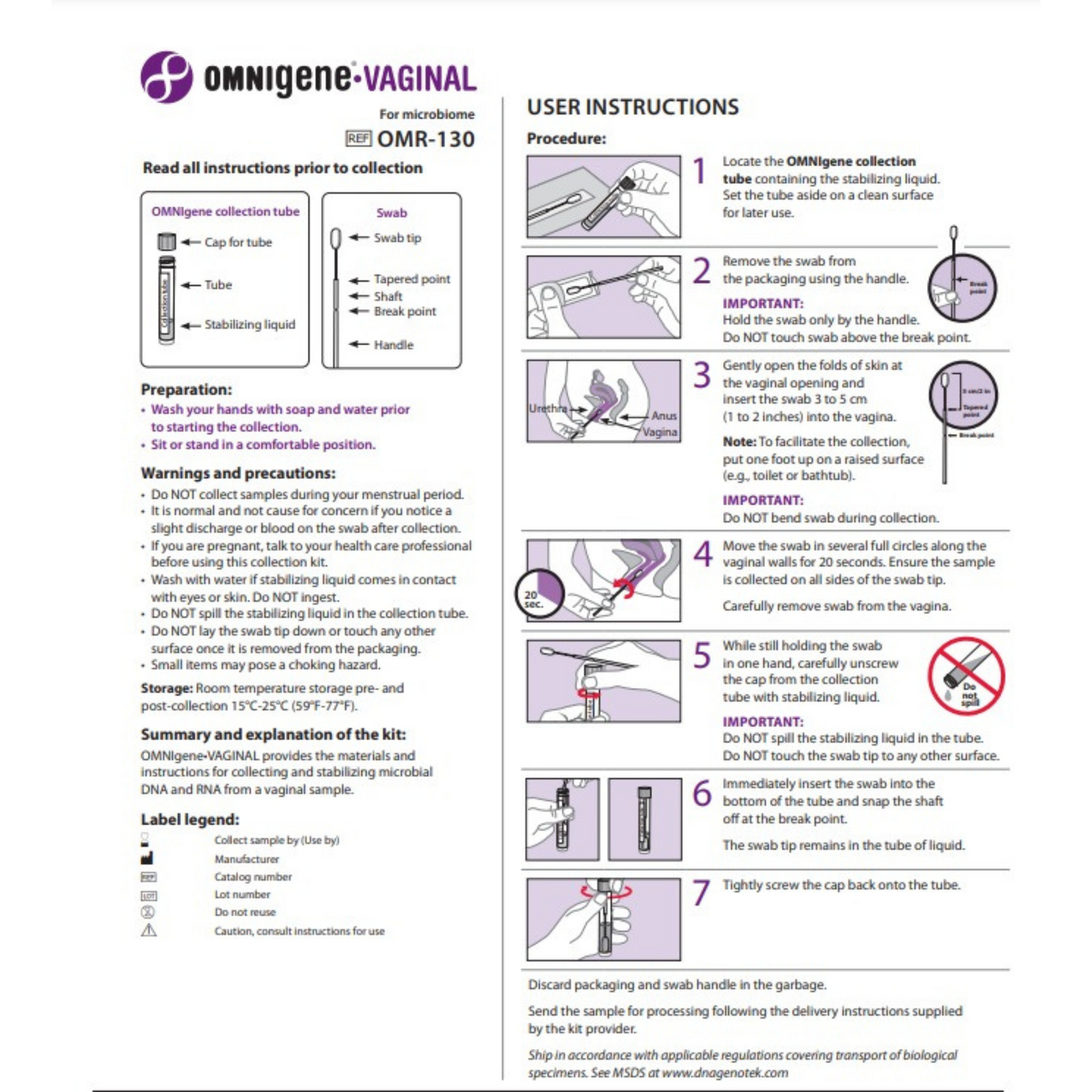 Biome FX Vaginal Health Microbiome Labs Instructions