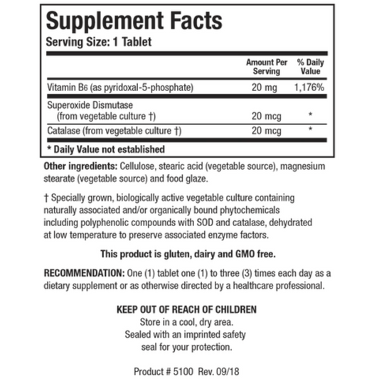 Biotics Research B6 Phosphate Ingredients