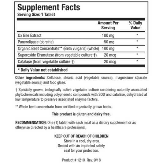 Biotics Research Beta Plus Ingredients