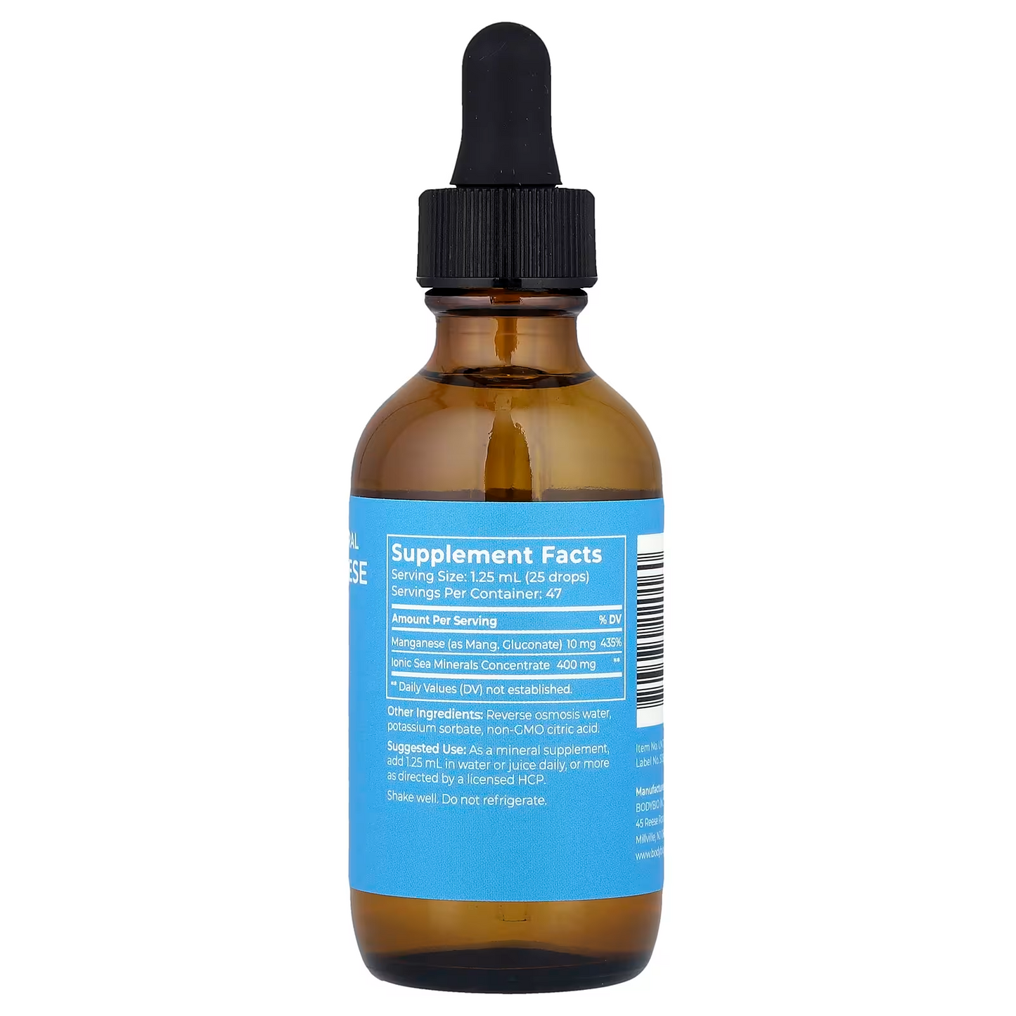 BodyBio Liquid Mineral Manganese 2 fl oz