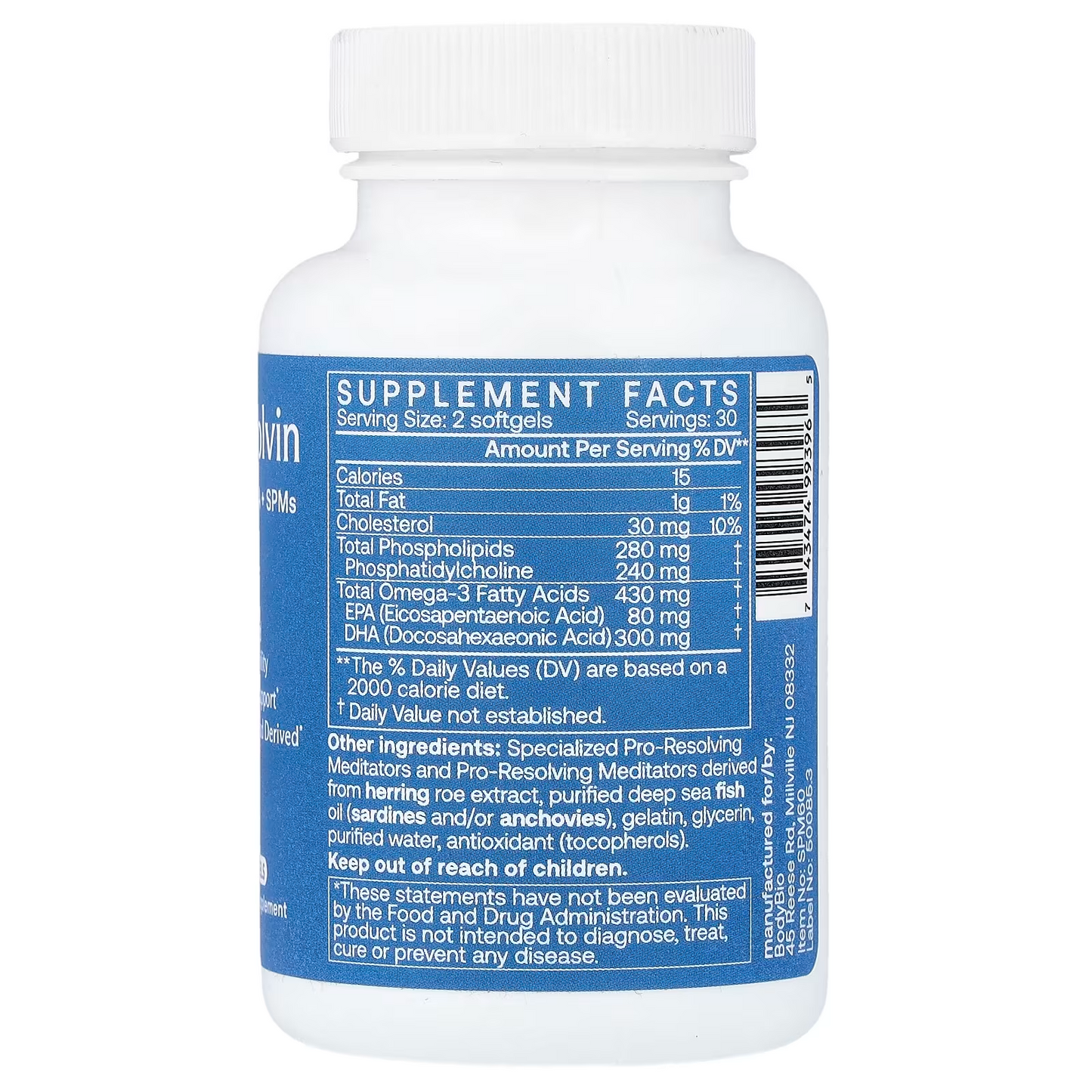 BodyBio Resolvin EPA DHA + SPMs