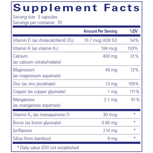 Cal With Ipriflavonce Pure Encapsulations Ingredients