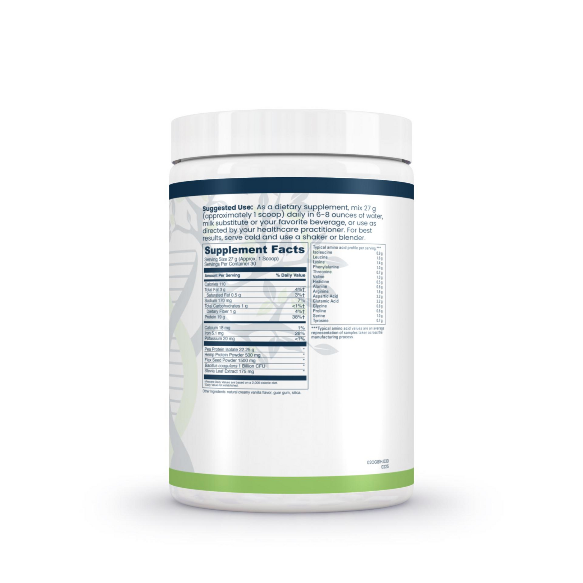 Complete Vegan Protein Powder Plus Evexias Health Solutions Ingredients