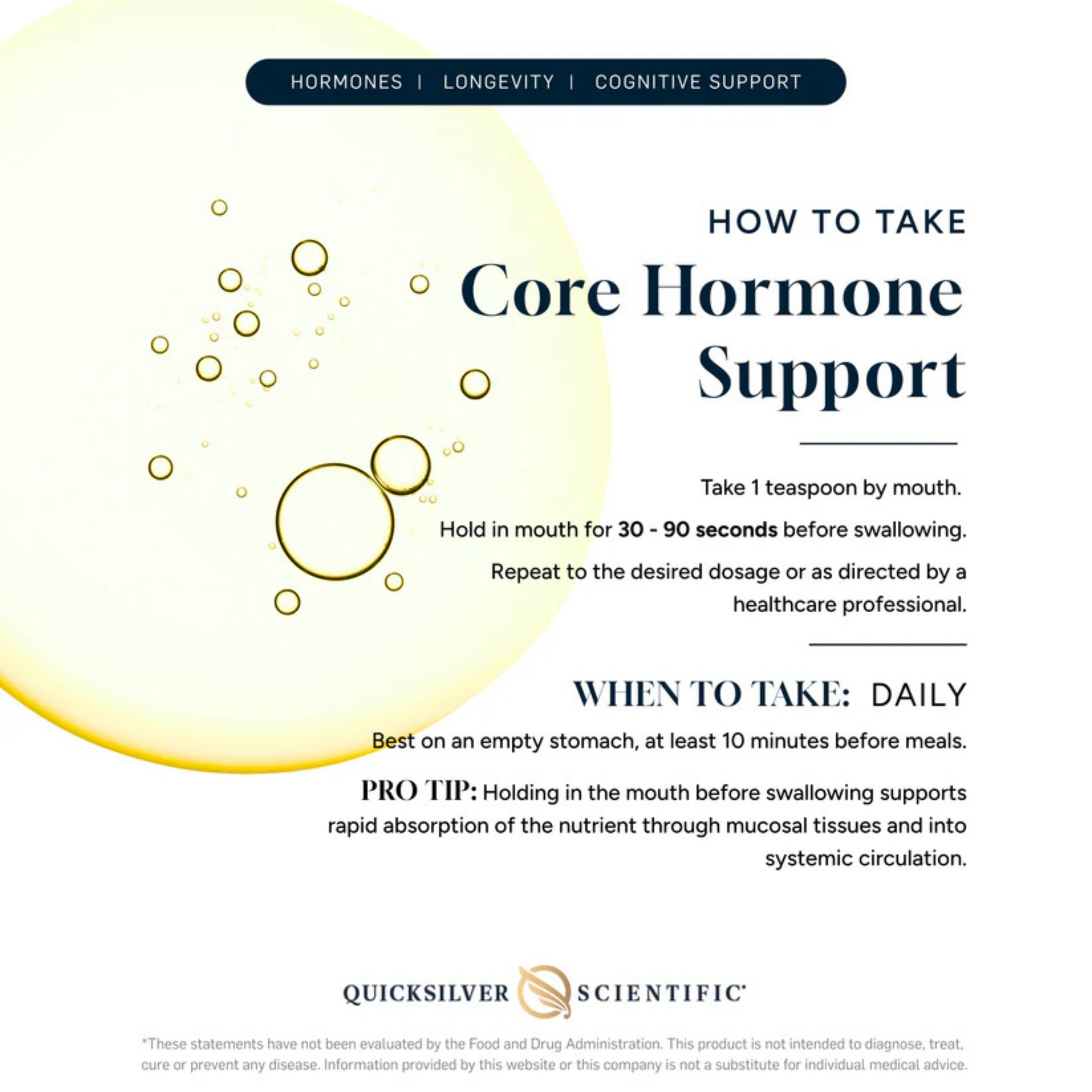 Core Hormone Support Quicksilver Scientific Directions