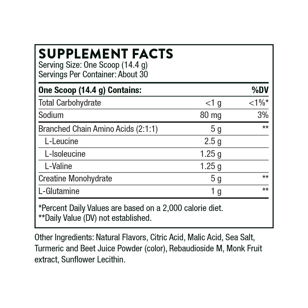 Creatine + BCAAs
SF