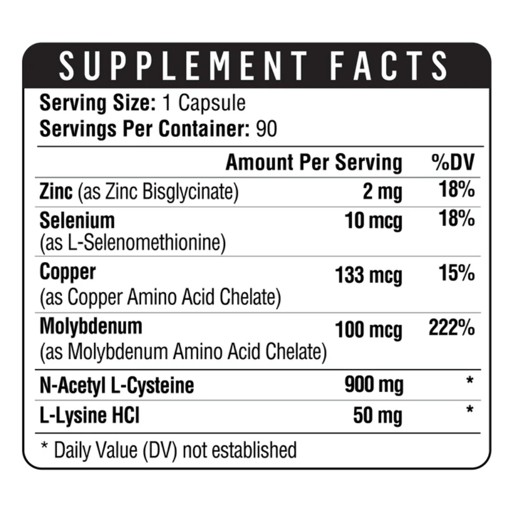 NAC supplement by Healthgevity ingredients.