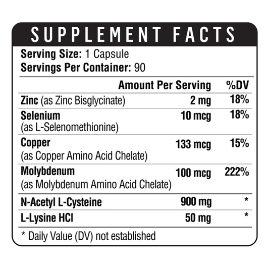 NAC supplement by Healthgevity ingredients.