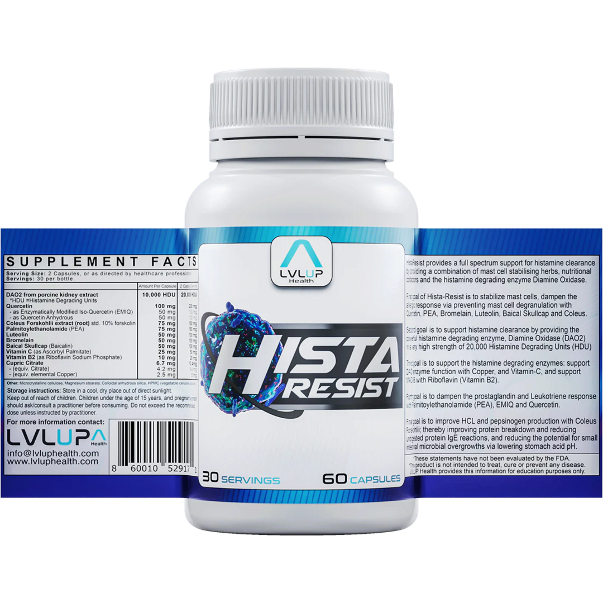 Hista Resist LVLUP Health Label