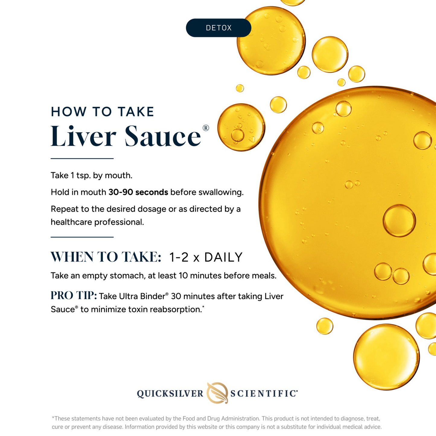 Liver Sauce QuickSilver Scientific Instructions