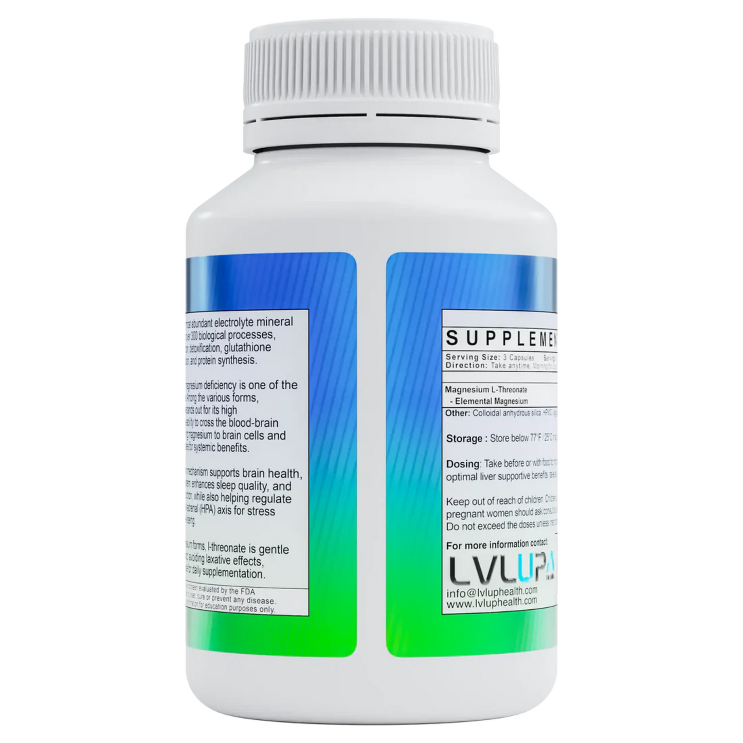 Magnesium L Threonate LVLUP
Health Side Description
