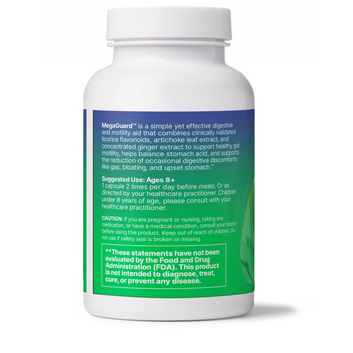 Mega Guard Microbiome Labs Back Label