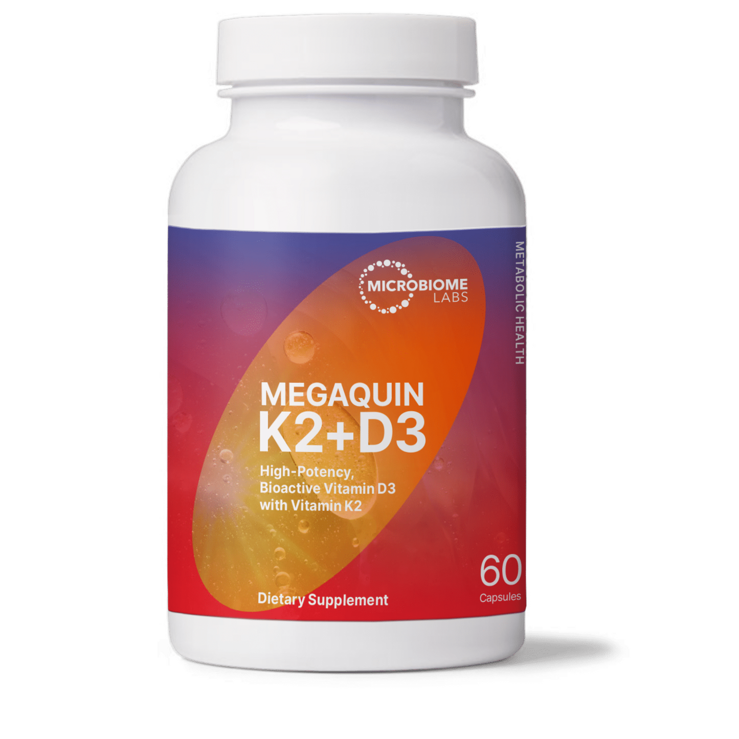 Mega Quin K2 D3 Microbiome Labs Bottle