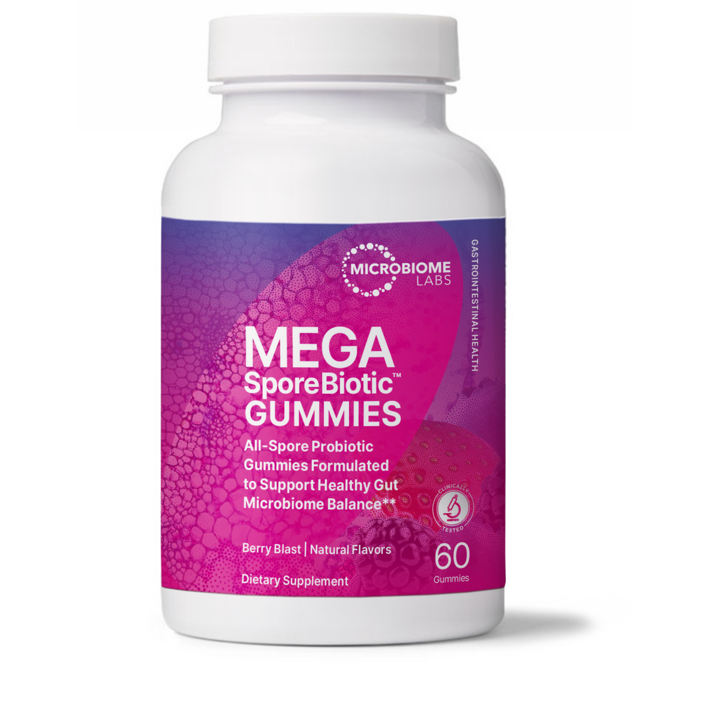 Mega Spore Biotic Gummies Microbiome Labs Bottle