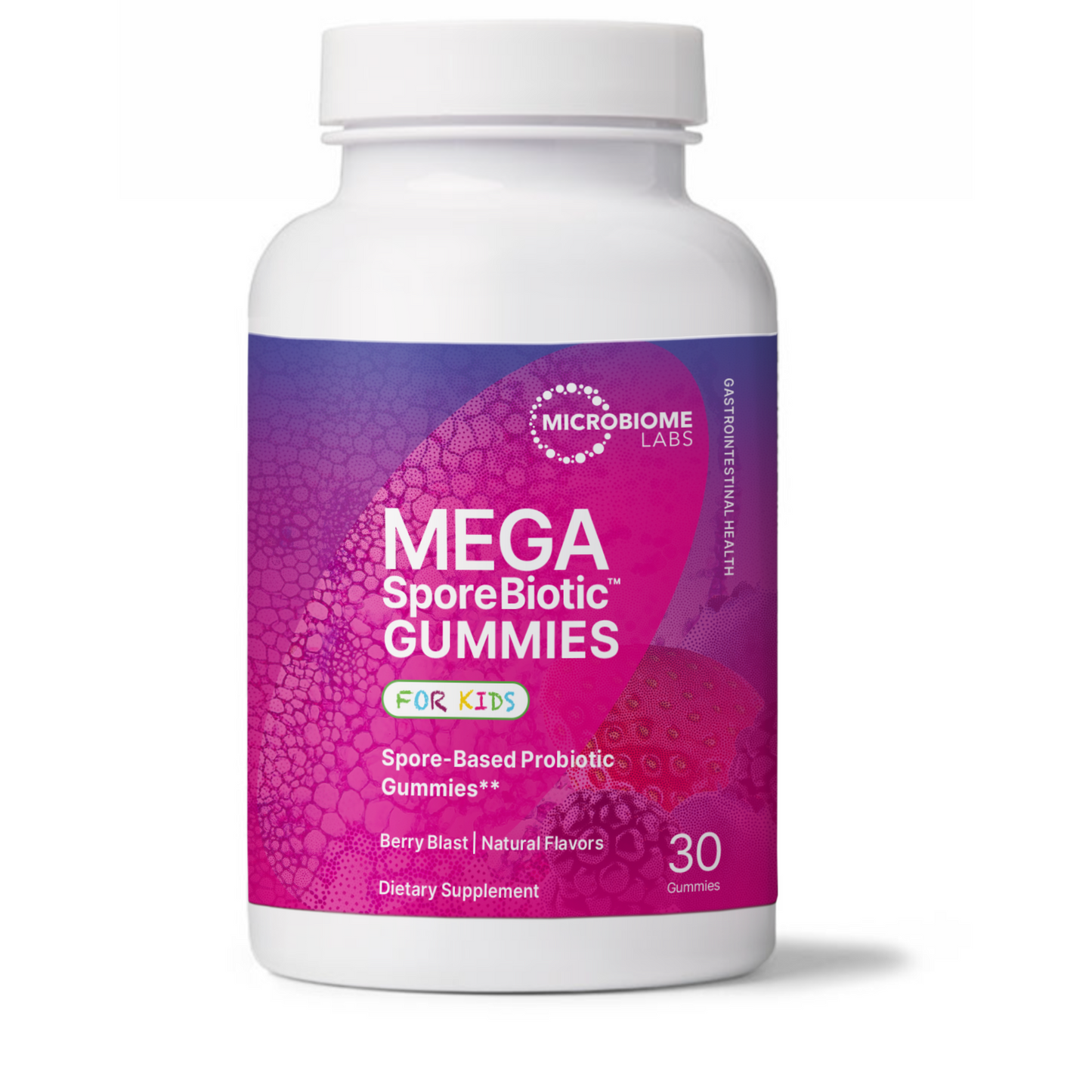 Mega Spore Biotic Kids Gummies Microbiome Labs Bottle