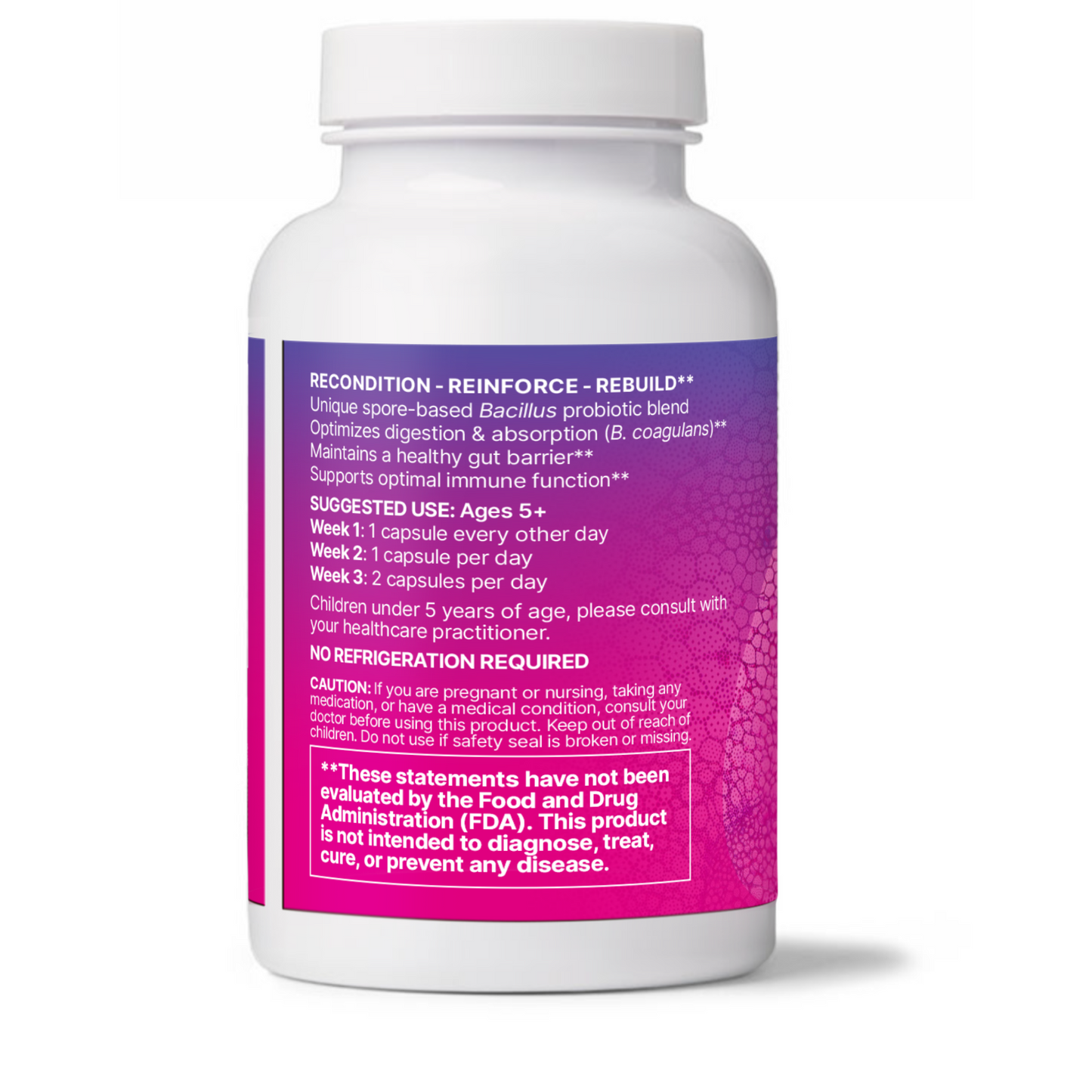 Mega Spore Biotic Microbiome Labs Back Label
