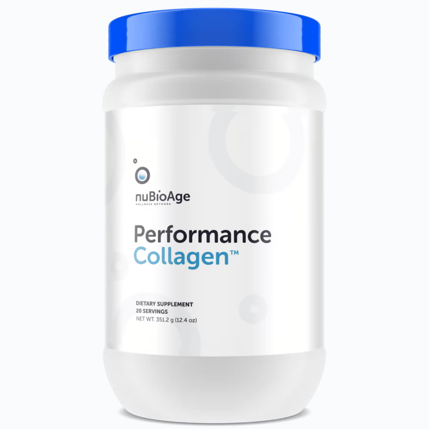 nuBioAge Performance Collagen™ dietary supplement for joint mobility, skin, hair, nails, ligaments, tendons, and muscle health