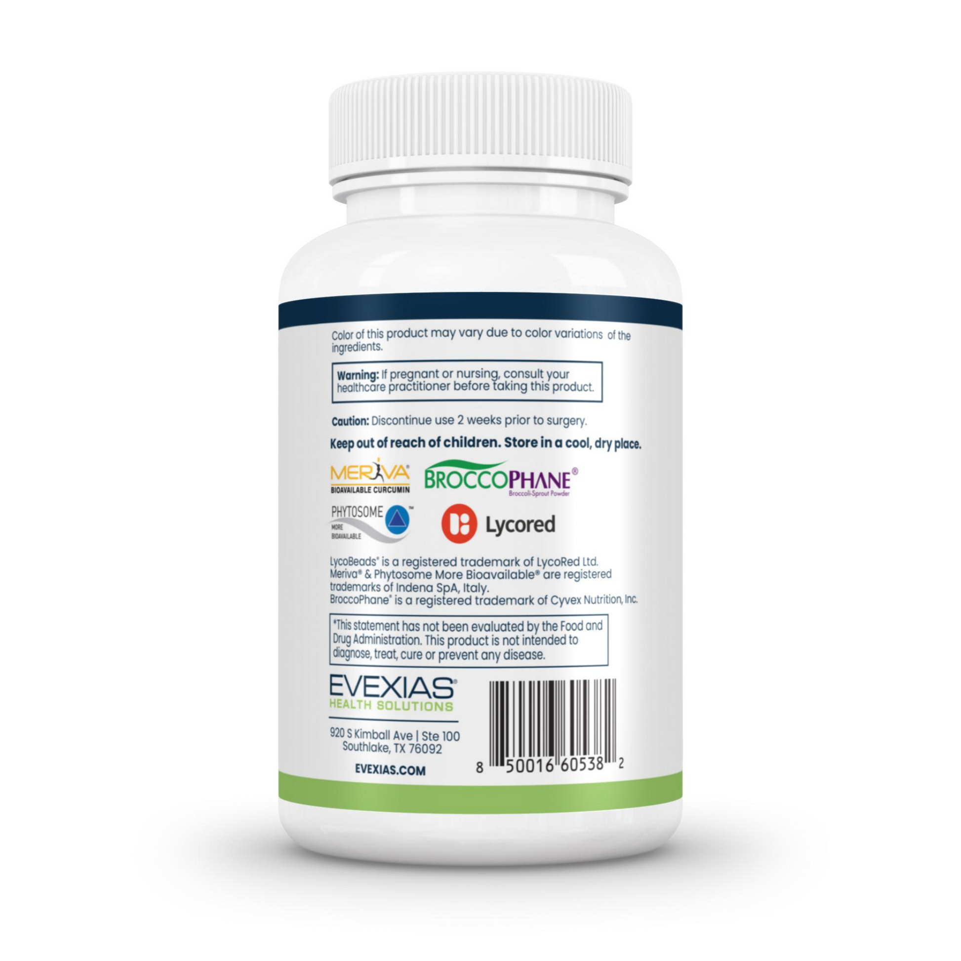Phyto Defense Evexias Health Solutions Back Label