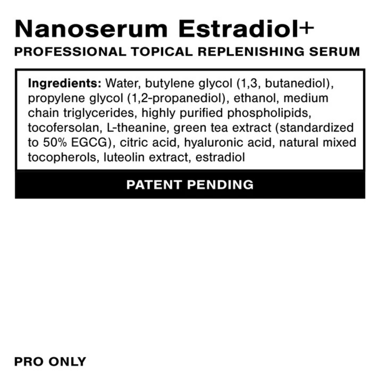 Professional Estradiol Serum Ingredients Quicksilver Scientific