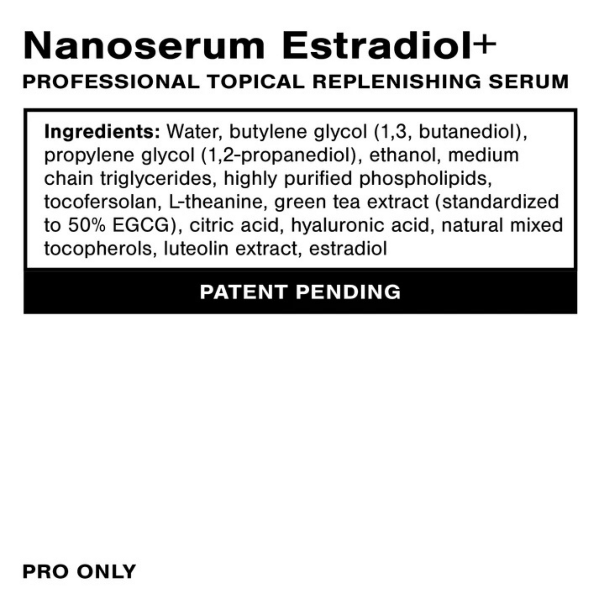 Professional Estradiol Serum Ingredients Quicksilver Scientific