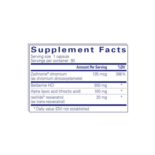 Supplement facts label for Pure Encapsulations Metabolic Xtra detailing ingredients and dosage for metabolism support and energy production.