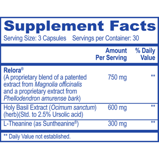 QuiCalm Metabolic Code Ingredients