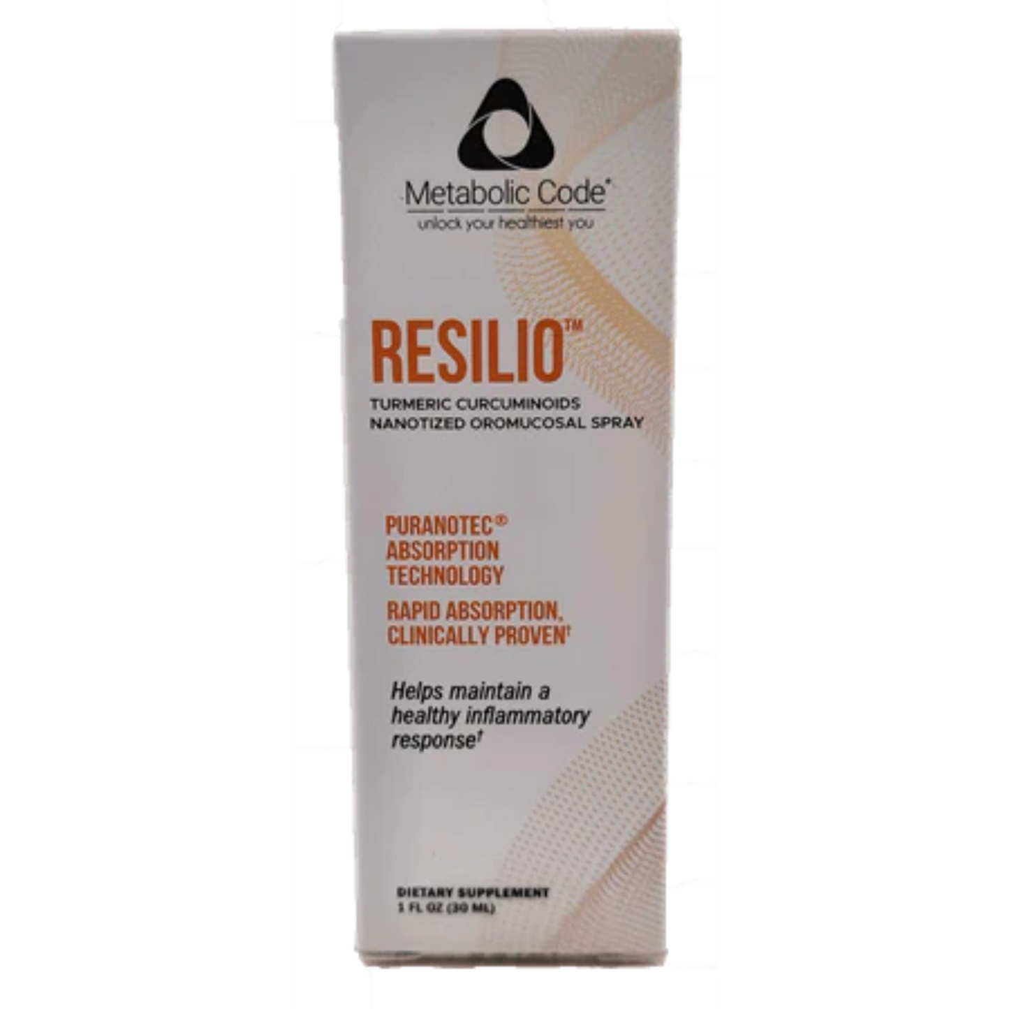 Resilio by Metabolic Code turmeric curcuminoids nanotized oromucosal spray for anti-inflammatory support