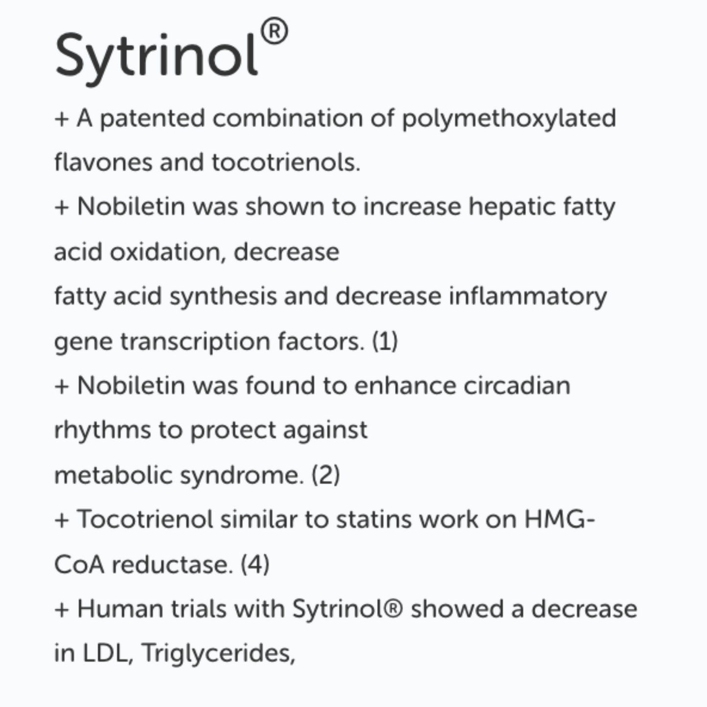 Sytrinol NuBioAge Works