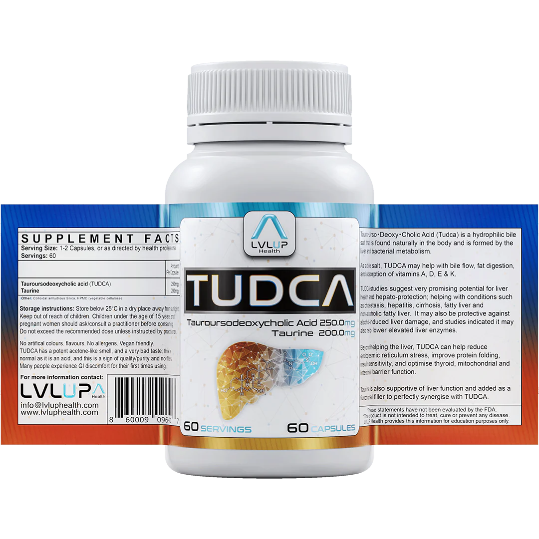 TUDCA 250 MG + Taurine by LVLUP Health