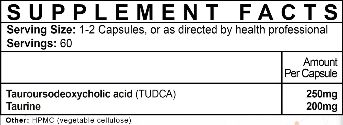 TUDCA 250 MG + Taurine by LVLUP Health