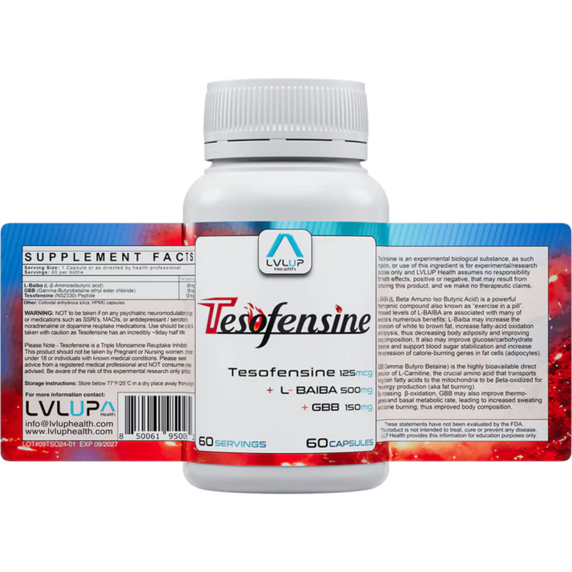 Tesofensine LVLUP Health Label