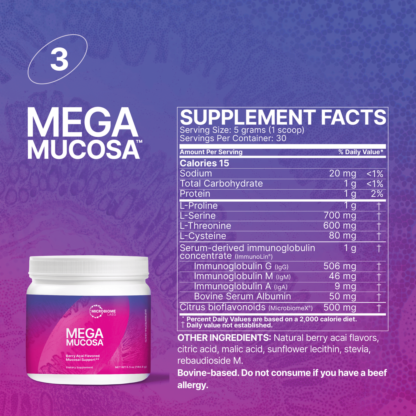 Total Gut Restoration Kit 2 Mega Mucosa Microbiome Labs Ingredients