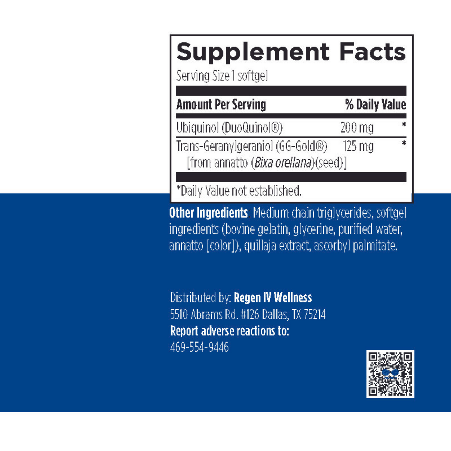 Ubiquinol CoQ10 Ingredients