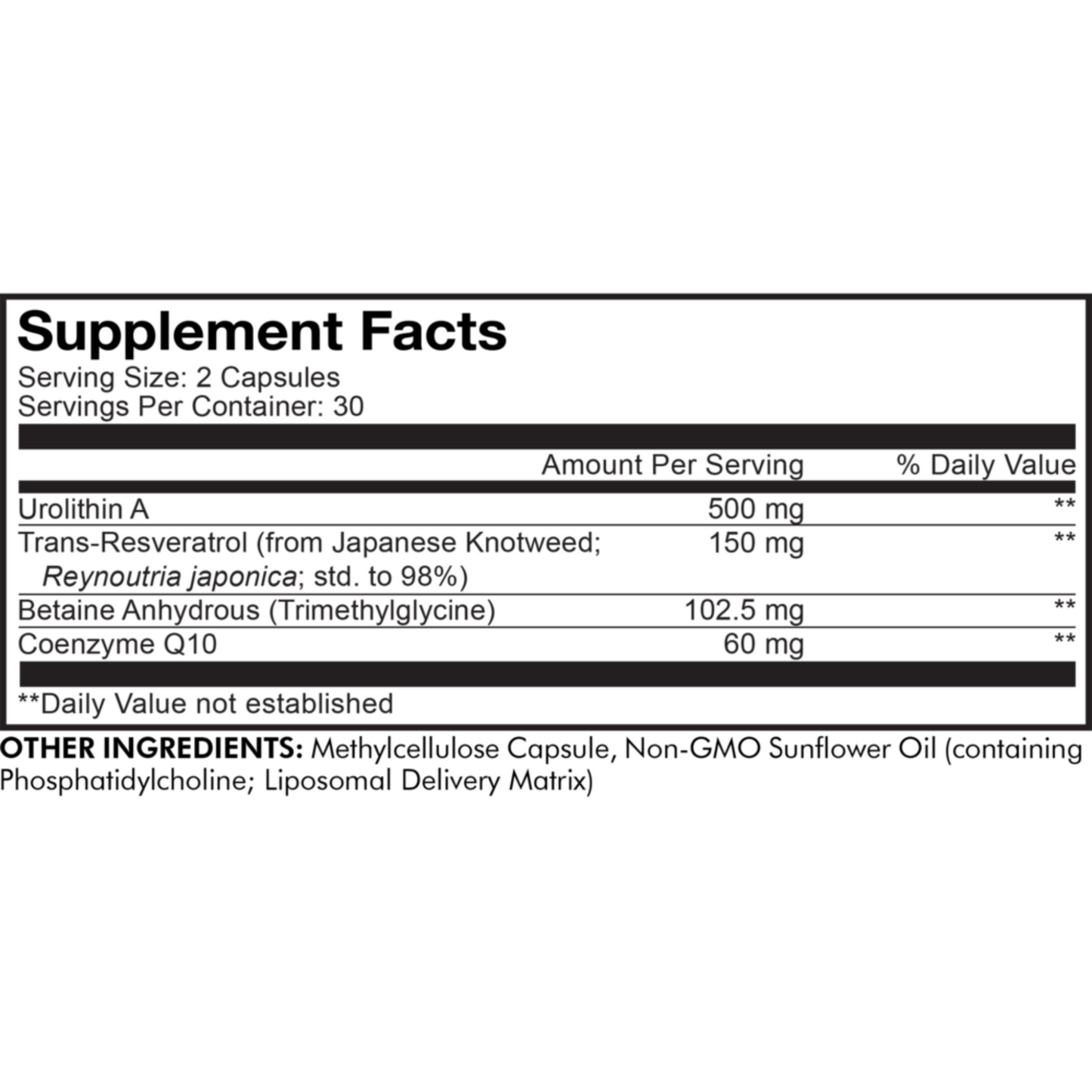 Liposomal Urolithin A by Codeage