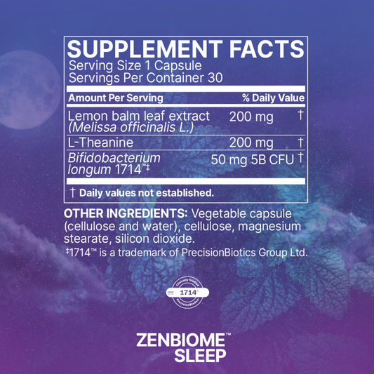 Zenbiome Sleep Microbiome Labs Ingredients