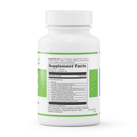 evexias health digestive enzyme complete bottle supplement facts ingredients label