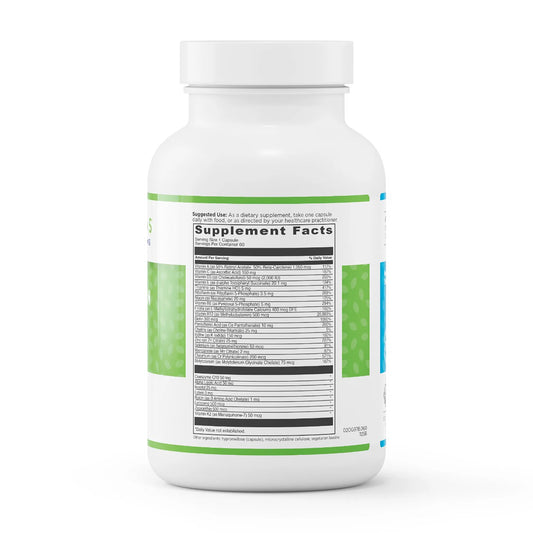 evexias health multivitamin ultra bottle supplement facts ingredients label