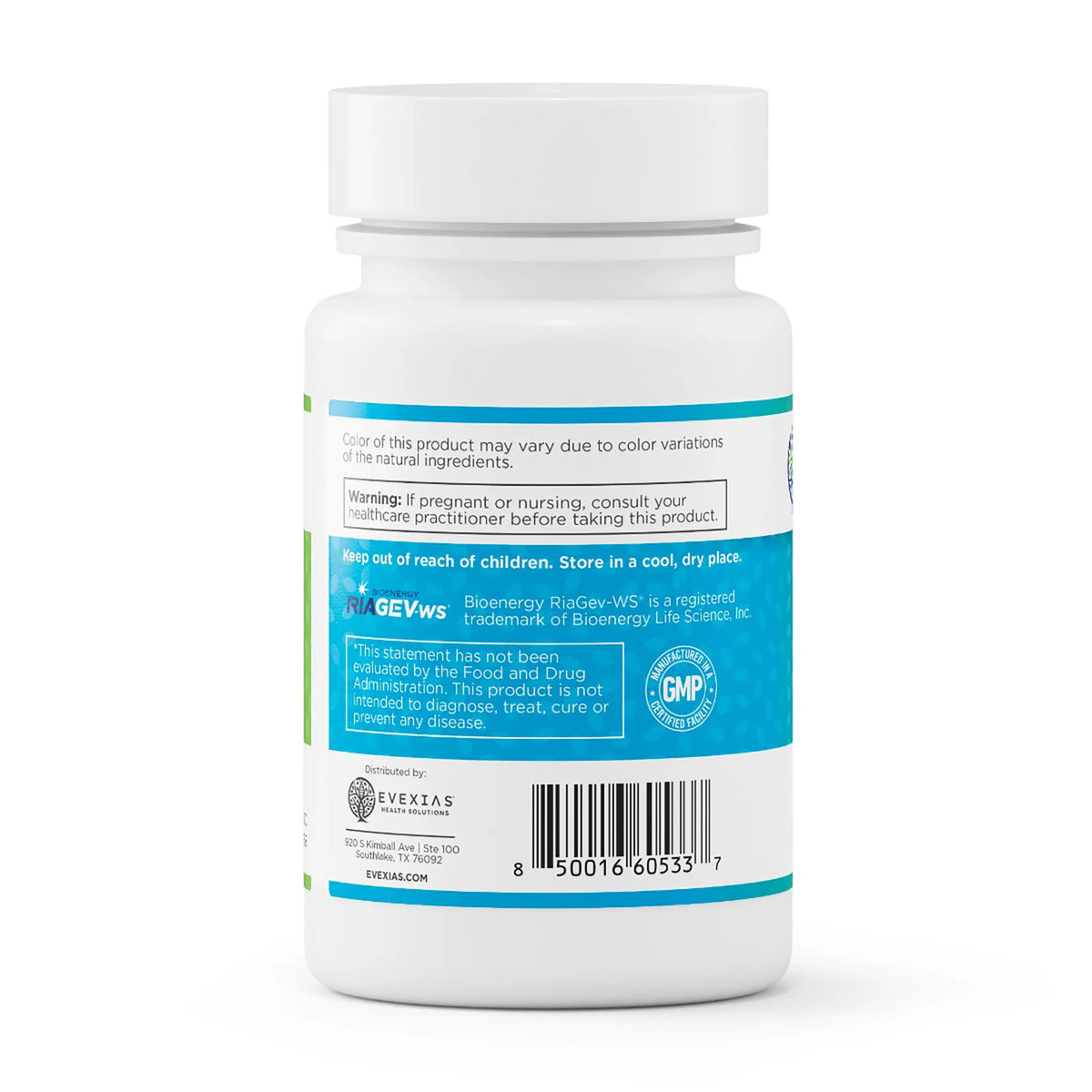 evexias health nad+ bottle information label