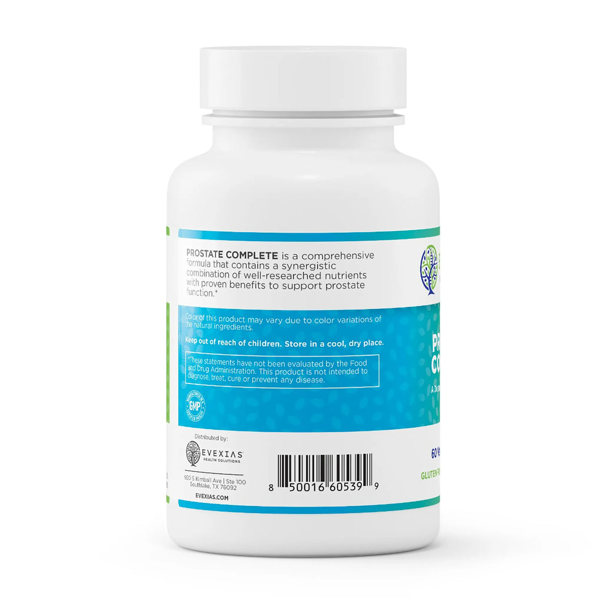 evexias health prostate complete information side label